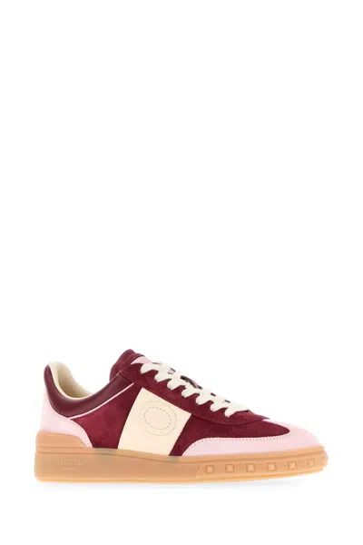 Valentino Lace-up Shoes With Round Toe And Flat Sole In Burgundy