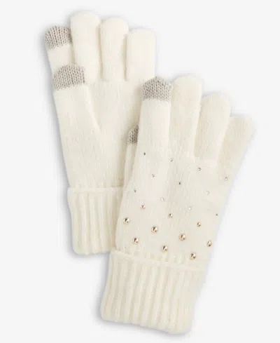 Inc International Concepts Solid Studded Gloves, Macy's Exclusive In White