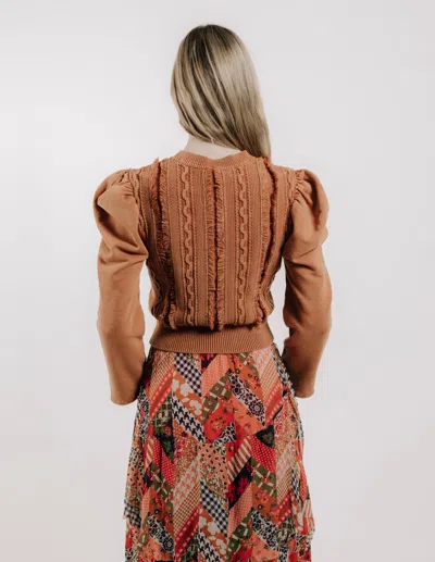 Love The Label Liv Knit Pullover In Brown