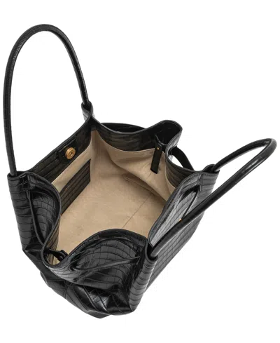 Jw Pei Hana Medium Suede Tote Bag In Black