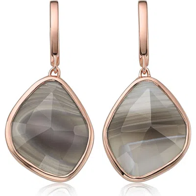 Monica Vinader Siren Nugget Semiprecious Stone Drop Earrings In Gold