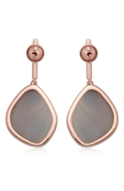 Monica Vinader Siren Nugget Semiprecious Stone Drop Earrings In Gold