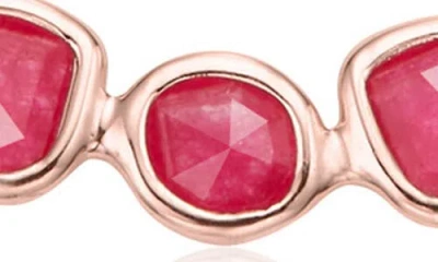 Monica Vinader Mini Nugget Cluster 18ct Rose-gold Vermeil And Pink Quartz Necklace