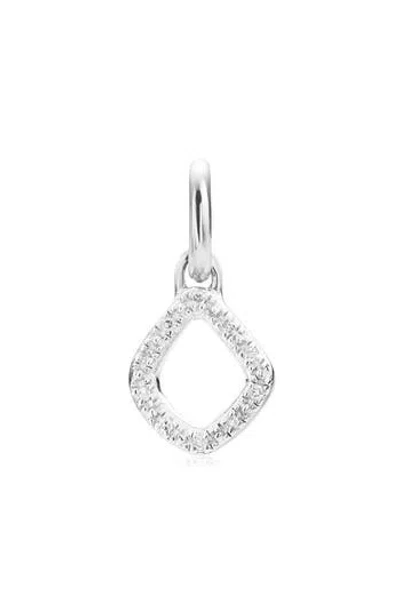 Monica Vinader Riva Mini Kite Sterling Silver And Diamond Pendant Charm In Silver