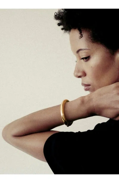 Monica Vinader Gold Kate Young Bangle In 18ct Gold Vermeil On Sterling