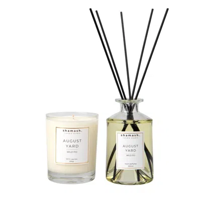 Shamash Candle Studio Neutrals August Yard Bold Collection Candle & Reed Diffuser In Neutral