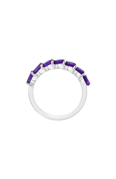 Effy Purple Amethyst Baguette Stacking Ring In Silver