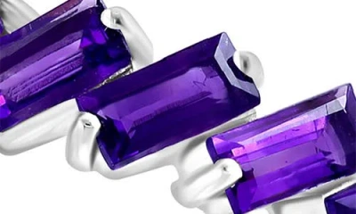Effy Purple Amethyst Baguette Stacking Ring In Silver