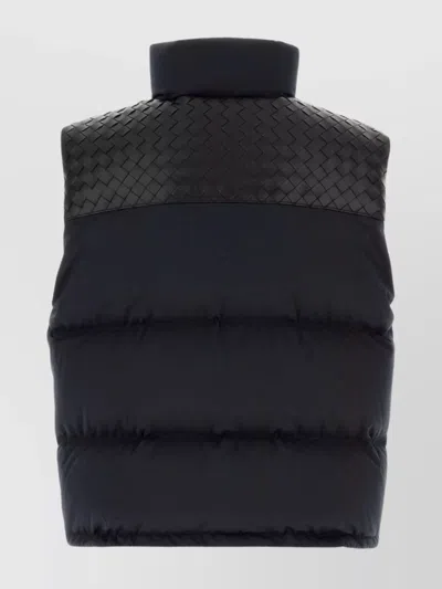 Bottega Veneta Men Midnight Blue Cotton Blend Down Jacket In Black