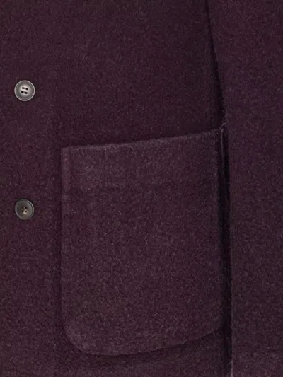 Circolo 1901 Textured Fabric Jacket Notched Lapel In Burgundy