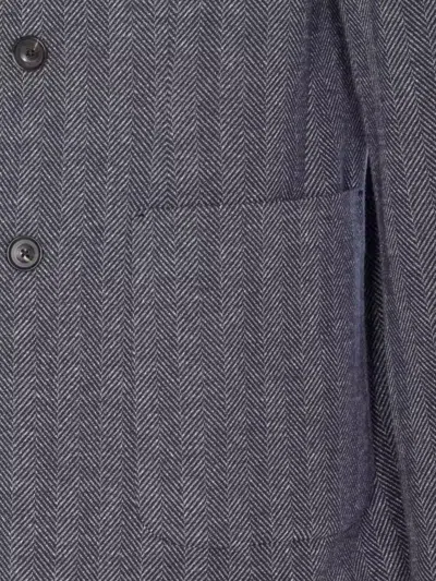 Circolo 1901 Double-breasted Chevron Jacket Pockets In Gray