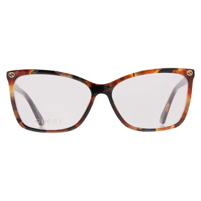 Gucci Demo Square Ladies Eyeglasses Gg0025o 016 58 In Multi
