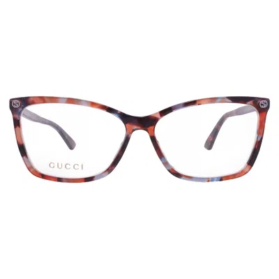 Gucci Demo Square Ladies Eyeglasses Gg0025o 015 58 In Multi
