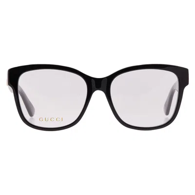 Gucci Demo Square Ladies Eyeglasses Gg0038on 001 54 In Black