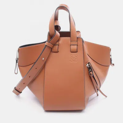 Pre-owned Loewe Brown Small Leather Hammock Bag