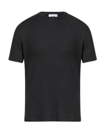 Alpha Studio Man T-shirt Black Size 44 Cotton, Elastane In Black