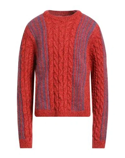 Magliano Man Sweater Brick Size Xl Mohair Wool, Acrylic, Polyamide, Wool In Red
