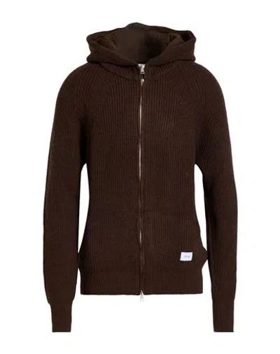 Shoe® Shoe Man Cardigan Chocolate Brown Size L Acrylic, Polyester In Brown
