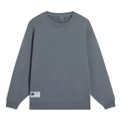 Li-ning Label Logo Sweatshirt 'grey' In Gray