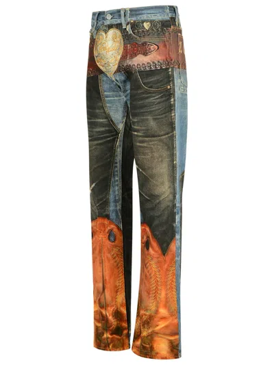 Acne Studios '2010' Blue Cotton Jeans In Blue