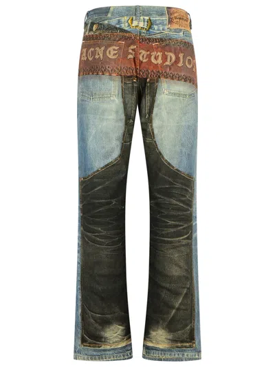 Acne Studios '2010' Blue Cotton Jeans In Blue