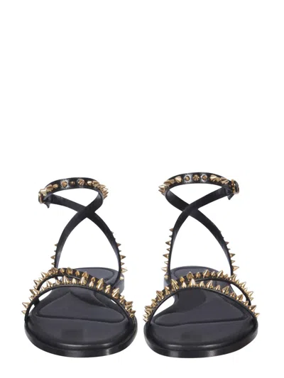 Alexander Mcqueen Women Studded Sandals In Black