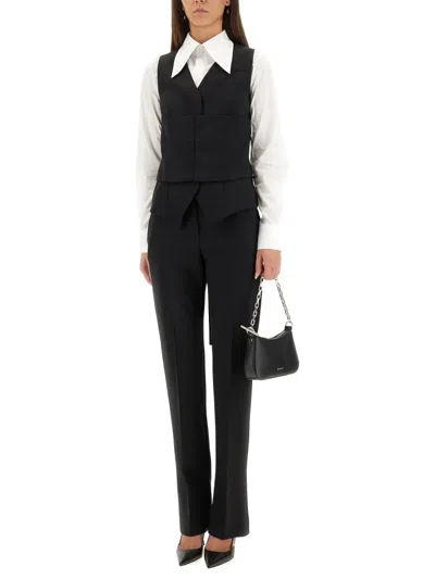 Alexander Mcqueen Women Vest Corset In Black