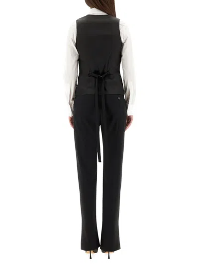 Alexander Mcqueen Women Vest Corset In Black
