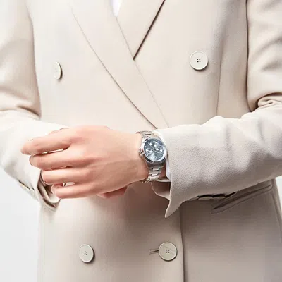 Casio General Edifice & Sheen Japan / South Korea Fashion Couple Blue Analog In Metallic