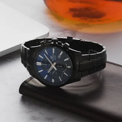 Casio Edifice Waterproof Sapphire Crystal Mens Black Analog