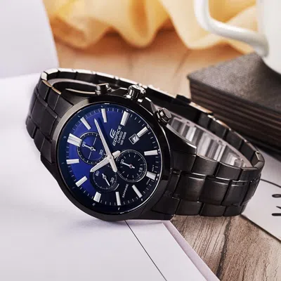 Casio Edifice Waterproof Sapphire Crystal Mens Black Analog