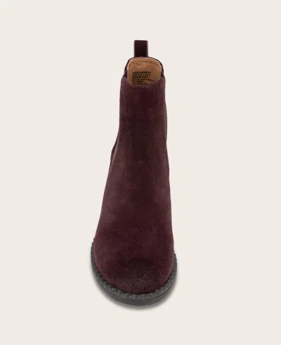 Gentle Souls - Best Suede Elastic Bootie In Burgundy