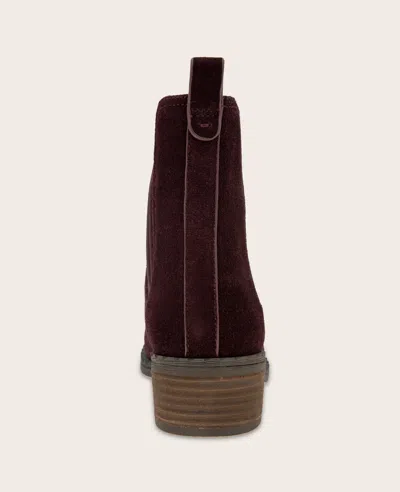 Gentle Souls - Best Suede Elastic Bootie In Burgundy