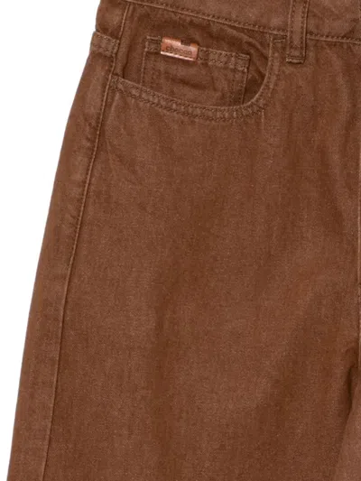 Chocoolate Jeans Mit Logo-patch In Brown
