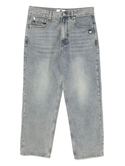 小熊刺绣牛仔裤