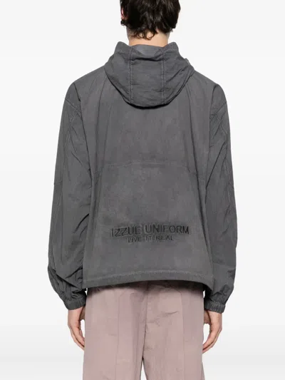 Izzue Jacke Mit Slogan In Gray