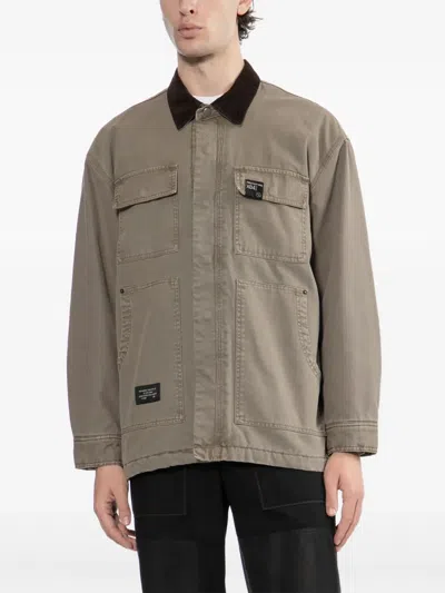 Izzue Jacke Mit Logo-patch In Brown