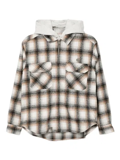 Chocoolate Karierte Jacke Mit Logo-stickerei In Multi