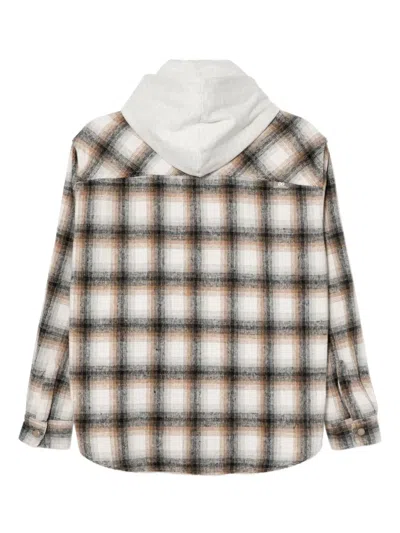 Chocoolate Karierte Jacke Mit Logo-stickerei In Multi