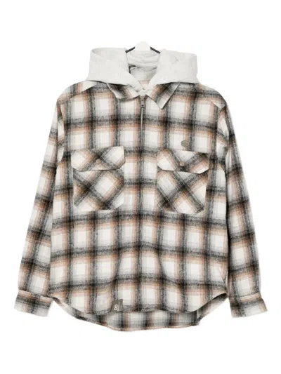 Chocoolate Karierte Jacke Mit Logo-stickerei In Multi