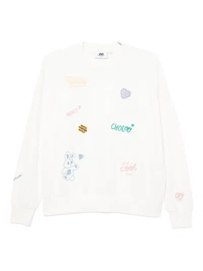 Chocoolate Sweatshirt Mit Logo-stickerei In Brown