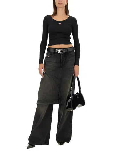 Diesel Women T-shirt T-ballet-d In Black