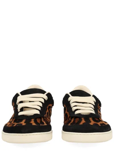 Dolce & Gabbana Printed Calf Hair Saint Tropez Light Sneakers In Multi