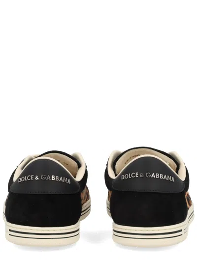 Dolce & Gabbana Printed Calf Hair Saint Tropez Light Sneakers In Multi