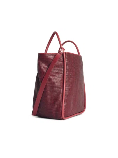 Dragon Diffusion Ana Woven Calfskin Tote Bag In Multi