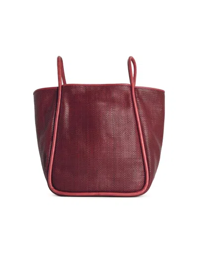 Dragon Diffusion Ana Woven Calfskin Tote Bag In Multi