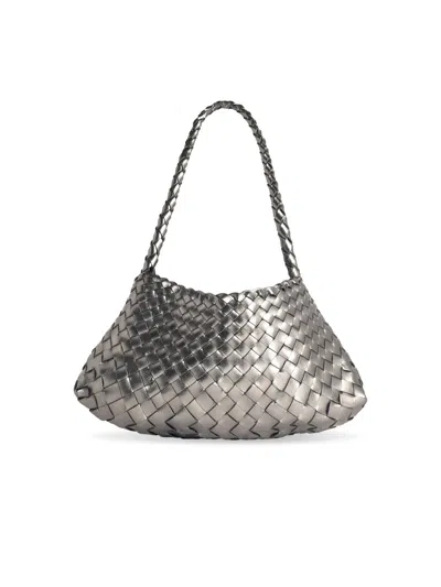 Dragon Diffusion Rosanna Mini Hand Bag In Gunmetal Leather In Gray