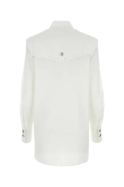 Alessandra Rich Logo Patch Mini Dress In White