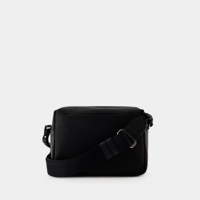 Alexander Mcqueen Black Fabric Mcqueen Graffiti Crossbody Bag In Black