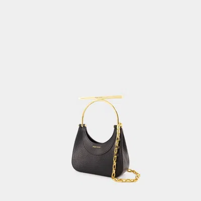 Alexander Mcqueen Mini Embellished Textured-leather Shoulder Bag In Black